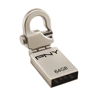 PNY Micro Hook Attaché 64GB 64GB USB 2.0 Gold USB-Stick (Gold)