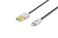 Ednet 31033 USB Kabel (Schwarz, Silber)