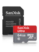 Sandisk 64GB microSDXC (Grau, Rot)