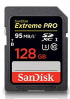 Sandisk 128GB Extreme PRO SDXC (Schwarz)