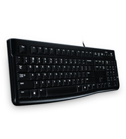 Logitech K120 Corded Keyboard Tastatur USB Griechisch Schwarz (Schwarz)