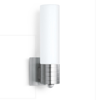 STEINEL L 260 LED Wandbeleuchtung für den Außenbereich E27 8,6 W Edelstahl, Weiß (Edelstahl, Weiß)
