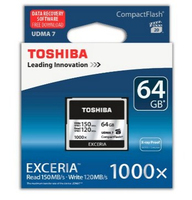 Toshiba CF-64GB Exceria 64GB Kompaktflash Speicherkarte (Schwarz)
