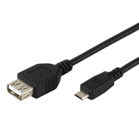 Vivanco USB 2.0, 0.15m USB Kabel 0,15 m USB A Micro-USB B Schwarz (Schwarz)