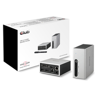 CLUB3D SenseVision USB 3.0 4K UHD Mini Docking Station (Schwarz, Silber)