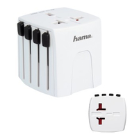 Hama MUV Micro Netzstecker-Adapter Universal Weiß (Weiß)