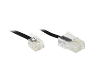 Alcasa RJ11 - RJ45, 6m 6m Schwarz Telefonkabel (Schwarz)