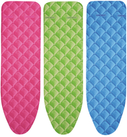 LEIFHEIT Cotton Comfort S/M Ironing board padded top cover Baumwolle Blau, Grün (Blau, Grün, Pink)
