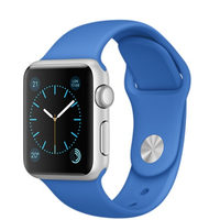 Apple MMF22FD/A 1.32" OLED 25g Silber Smartwatch (Blau, Edelstahl)