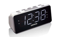 Lenco CR-18 Radio Uhr Digital Schwarz, Silber (Schwarz, Silber)