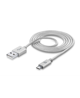 Cellular Line USBDATACLLMUSBS 1m USB A Micro-USB B Silber USB Kabel (Silber)