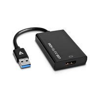V7 USB3.0A Stecker auf HDMI Buchse Videocard Schwarz (Schwarz)