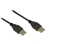 Alcasa USB 2.0, 0.5m 0.5m USB A USB A (Schwarz)