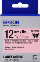 Epson LK-4PBK Schwarz auf Rosa