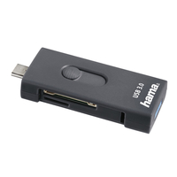 Hama 135753 USB 3.0 (3.1 Gen 1) Type-A/Type-C Grau Kartenleser (Grau)