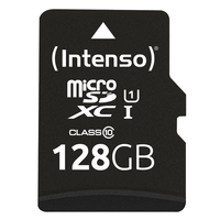 Intenso 128GB microSDXC Speicherkarte UHS-I Klasse 10 (Schwarz)