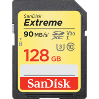 Sandisk Extreme, 128 GB 128GB SDXC UHS-I Klasse 10 Speicherkarte (Schwarz, Gelb)