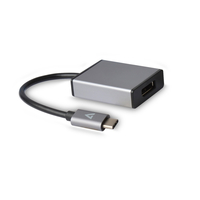 V7 USB 3.1 Typ-C-auf-DisplayPort-Adapter (Aluminium, Schwarz, Grau)
