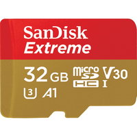 Sandisk Extreme microSDHC 32GB 32GB MicroSDHC UHS-I Klasse 10 Speicherkarte (Rot, Gelb)