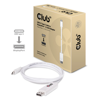 CLUB3D USB 3.1 Type C Cable to DisplayPort 1.2 UHD Adapter (Weiß)