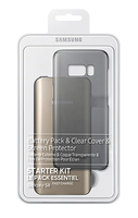 Samsung EB-WG95 Schwarz Handy-Starterset (Schwarz, Gold)