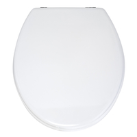 WENKO 152004100 Toilettensitz Harter Toilettensitz MDF-Platten Weiß (Weiß)