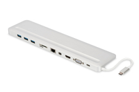 ASSMANN Electronic DA-70860 USB 3.0 (3.1 Gen 1) Type-C Silber Notebook-Dockingstation & Portreplikator (Silber)