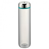 WMF Basic 750ml Glas, Kunststoff, Silikon Edelstahl, Türkis Trinkflasche (Edelstahl, Transparent, Türkis)