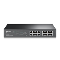 TP-Link TL-SG1016PE Managed Gigabit Ethernet (10/100/1000) Power over Ethernet (PoE) Schwarz