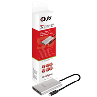 CLUB3D Thunderbolt™ 3 auf Displayport™ 1.2 Dual Monitor 4K 60Hz (Silber)