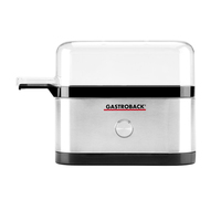 Gastroback Design 42800 Eierkocher für 1-3 Eier 280 Watt Edelstahl (Schwarz, Edelstahl)