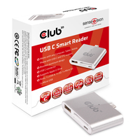 CLUB3D USB C Smart Reader (Aluminium, Silber, Weiß)