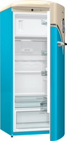 Gorenje OBRB153BL K&uuml;hlschrank mit Gefrierfach Freistehend 254 l Beige, Blau (Beige, Blau)