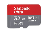 Sandisk 32GB Ultra A1 microSDHC 32GB MicroSDHC Klasse 10 Speicherkarte (Grau, Rot)
