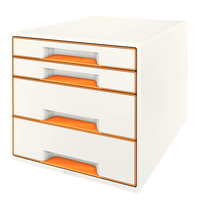 Esselte WOW CUBE Metallisch, Orange Box & Organizer zur Aktenaufbewahrung (Metallisch, Orange)
