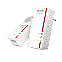 AVM FRITZ!Powerline 1260E WLAN Set 1200 Mbit/s Eingebauter Ethernet-Anschluss Weiß (Weiß)