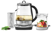 Gastroback Design Tea & More Advanced Teekocher 1,5 l 1400 W Silber, Transparent (Silber, Transparent)