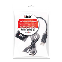 CLUB3D Multi Stream Transport Hub DisplayPort 1.2 Dual Monitor (Schwarz)