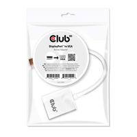 CLUB3D DisplayPort auf VGA Aktiver Adapter (Schwarz)