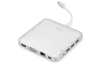 ASSMANN Electronic DA-70863 USB 3.1 (3.1 Gen 2) Type-C Silber Notebook-Dockingstation & Portreplikator (Silber)