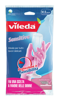 Vileda Sensitive Household gloves Baumwolle, Latex Pink 1Stück(e) (Pink)