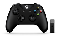 Microsoft Xbox Controller + Wireless Adapter Gamepad PC, Xbox One Schwarz (Schwarz)