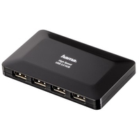 Hama 4-Port USB 2.0 Hub (Schwarz)