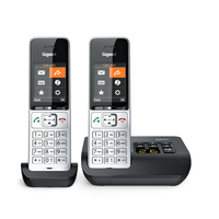 Gigaset COMFORT 500A duo Analoges/DECT-Telefon Anrufer-Identifikation Schwarz, Silber