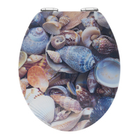 WENKO Sea Shell Weicher Toilettensitz MDF-Platten Mehrfarben (Mehrfarben)
