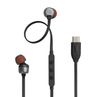JBL Tune 310C Kopfhörer Kabelgebunden im Ohr Anrufe/Musik USB Typ-C Schwarz (Schwarz)