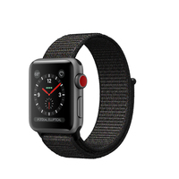 Apple Watch Series 3 OLED GPS Handy Grau Smartwatch (Schwarz, Grau)