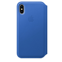 Apple iPhone X Leder Folio – Electric Blau (Blau)