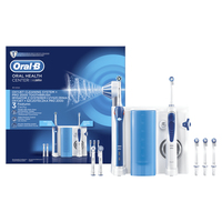 Oral-B PRO 2000 + Oxyjet Erwachsener Rotierende-vibrierende Zahnbürste Blau, Weiß (Blau, Weiß)