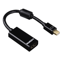 Hama 00133489 Videokabel-Adapter Mini DisplayPort HDMI Typ A (Standard) Schwarz (Schwarz)